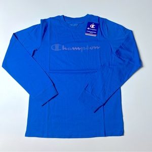 NWT Champion Boys XL Blue Outline Long Sleeve T Shirt